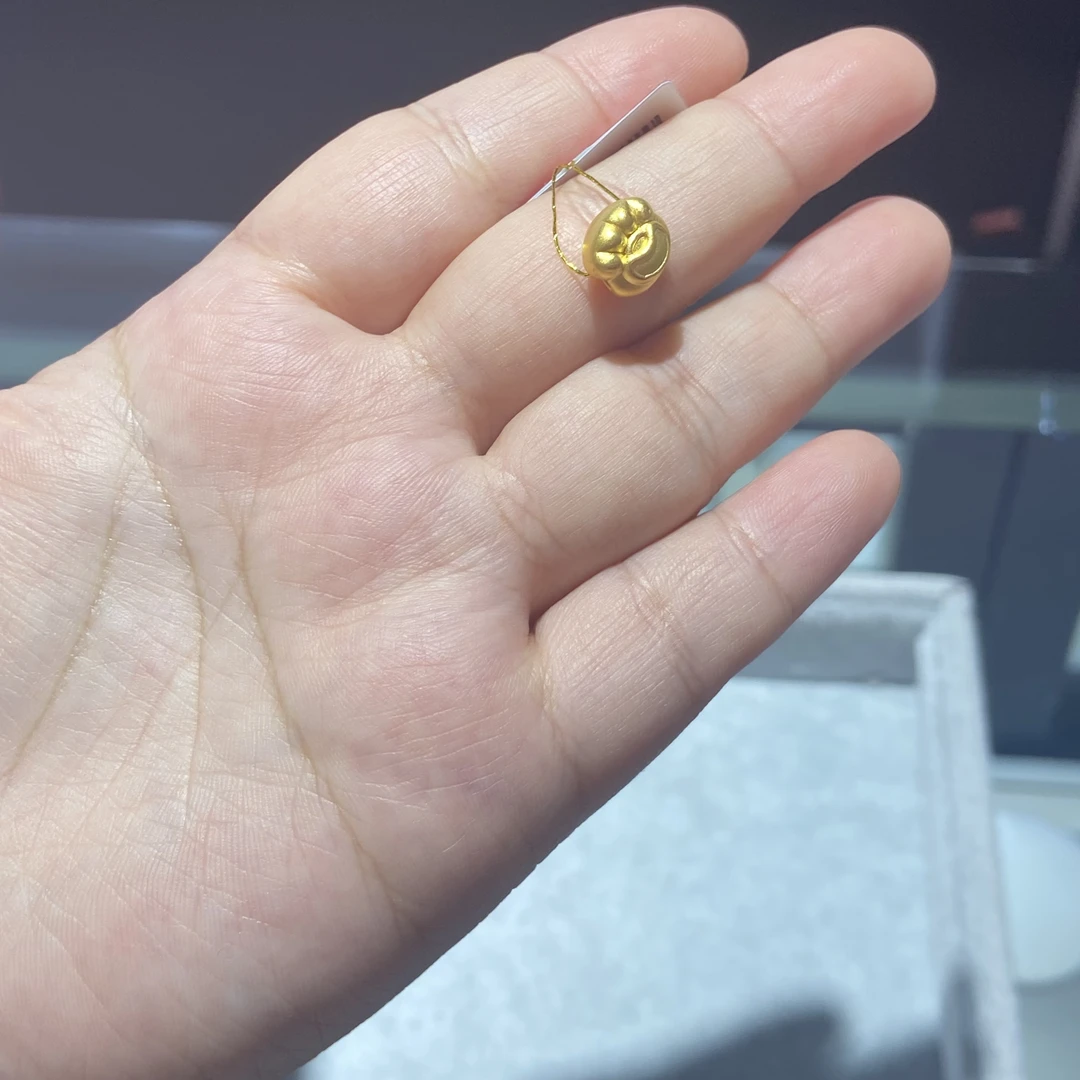 足金999 元宝猫爪通孔 0.897