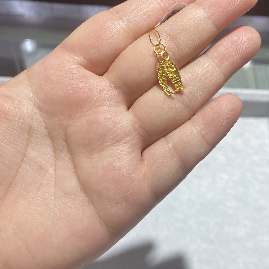 足金999 古法小鱼滴溜 1.628