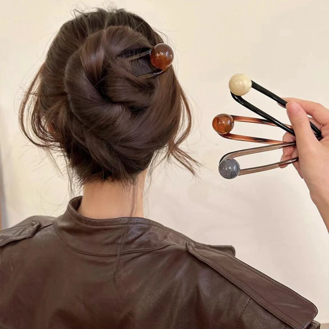 玫乐女日韩发簪饰品日常发插簪发冷淡风百搭优雅复古上班族气质