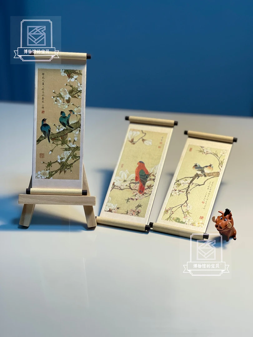 南京博物院文创陈之佛花鸟系列卷轴冰箱贴明信片节日旅游纪念品