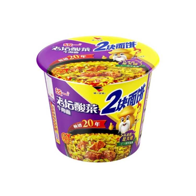 统一老坛酸菜牛肉面泡面155g/桶