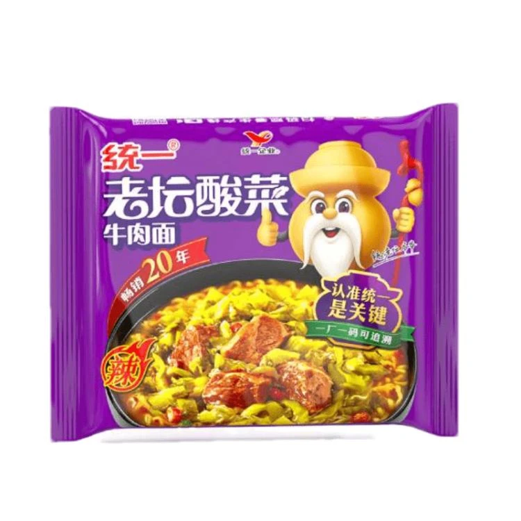 统一老坛酸菜牛肉面袋面121g/袋