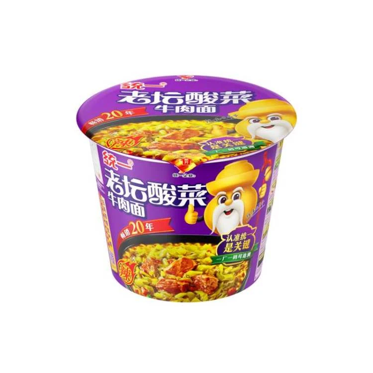 统一老坛酸菜牛肉面泡面桶面120g/桶