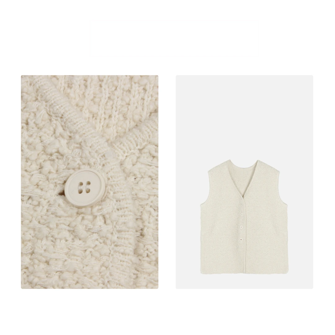 凯特丝蓓782#两色！针织马甲开衫V领百搭时尚无袖