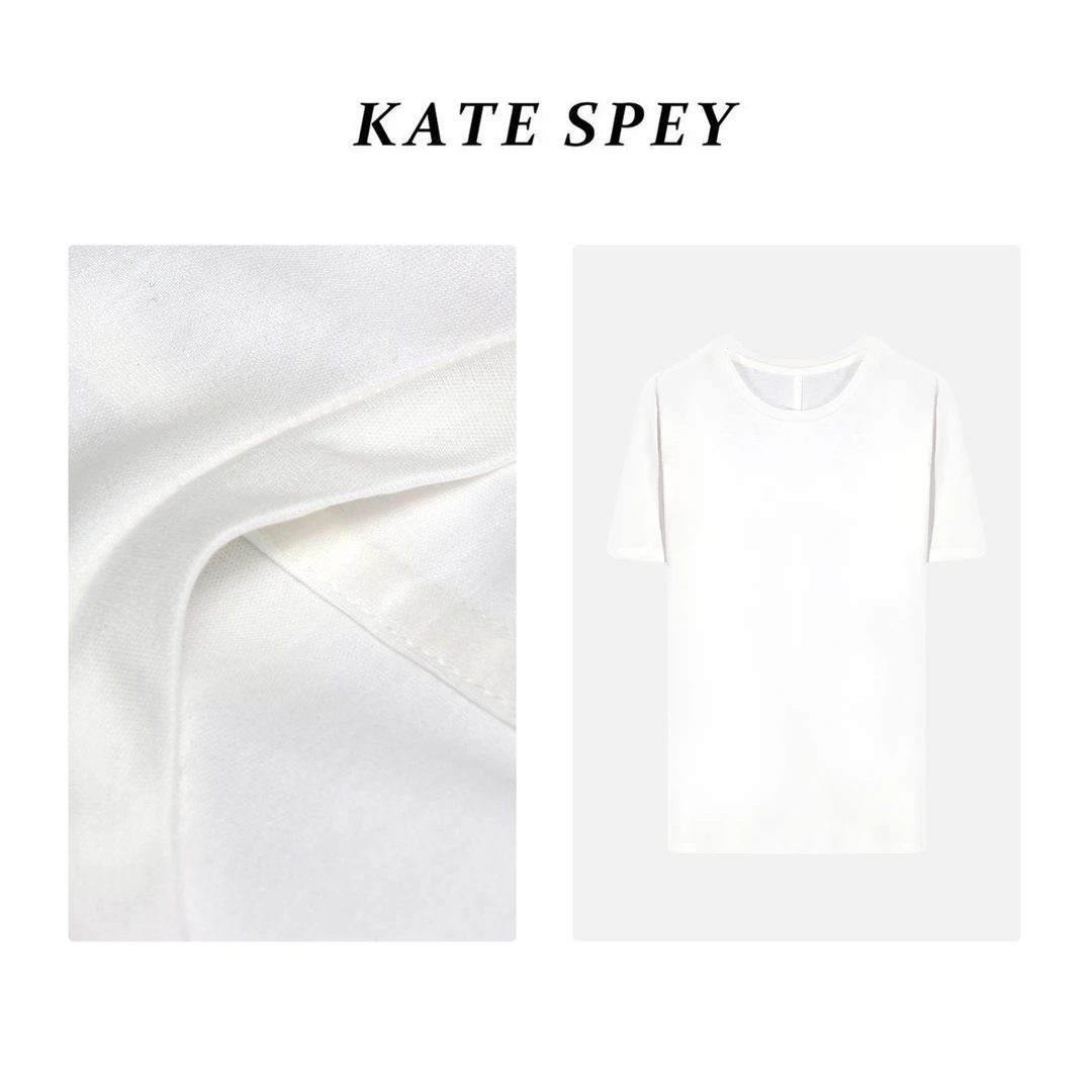 凯特丝蓓669#T恤女士圆领短袖时尚百搭简约纯色上衣春夏款1-854