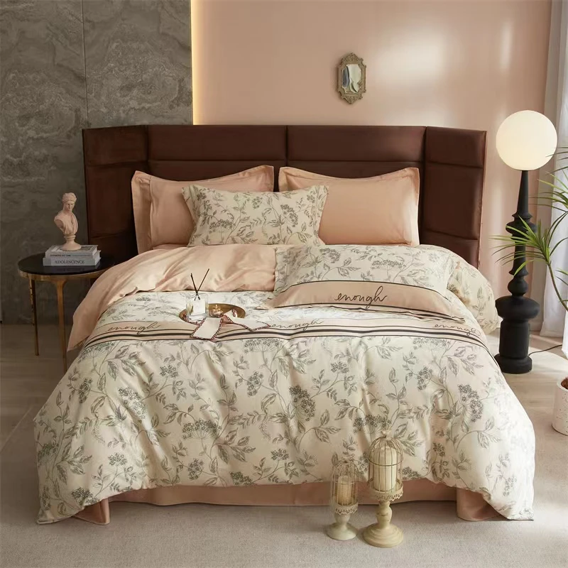 新款加厚正宗斜纹纯棉轻奢超柔环保印花原生态纯棉四件套床上用品