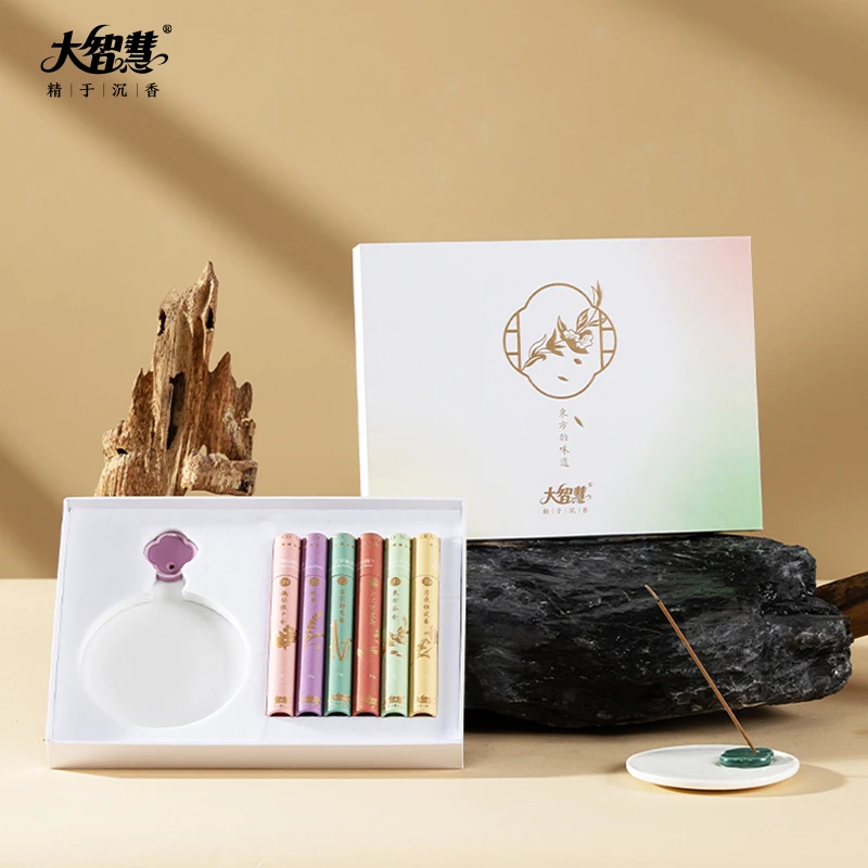 大智慧东方调系列丨六味线香礼盒 窖藏味道 天然野沉香檀香薰香