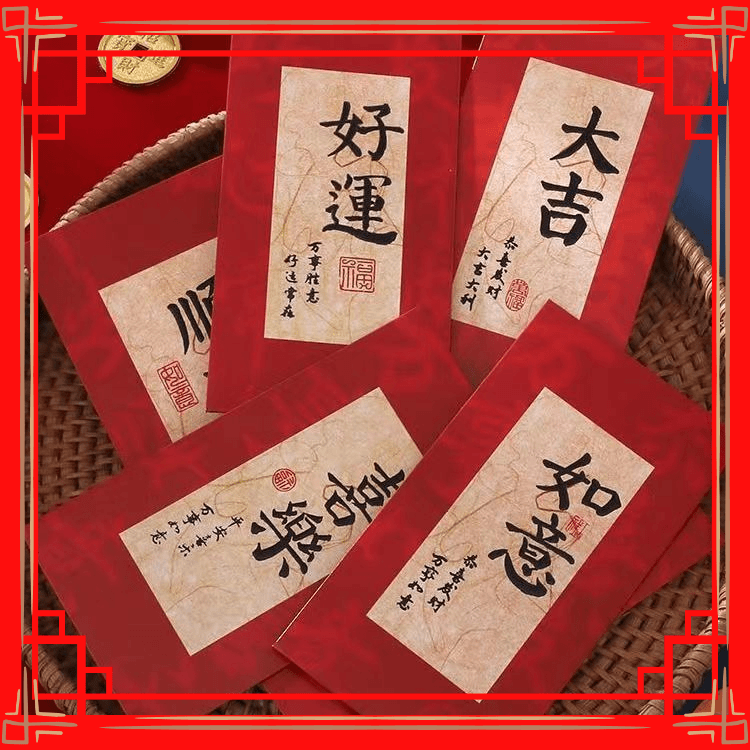 高颜值创意书法利是封新款新年特惠中国风2024压岁包龙年红包春节