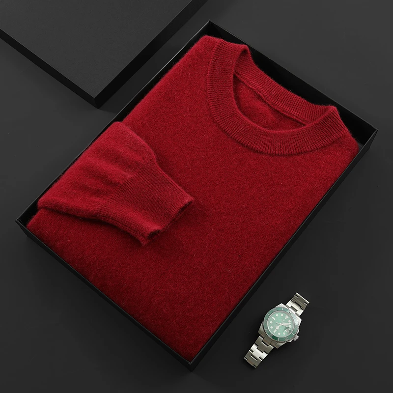 （梅姐专属）羊绒衫男圆领薄款毛衣针织打底衫QHDLW8001