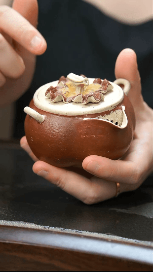 【闪购商品】紫砂茶壶柿子手抓壶