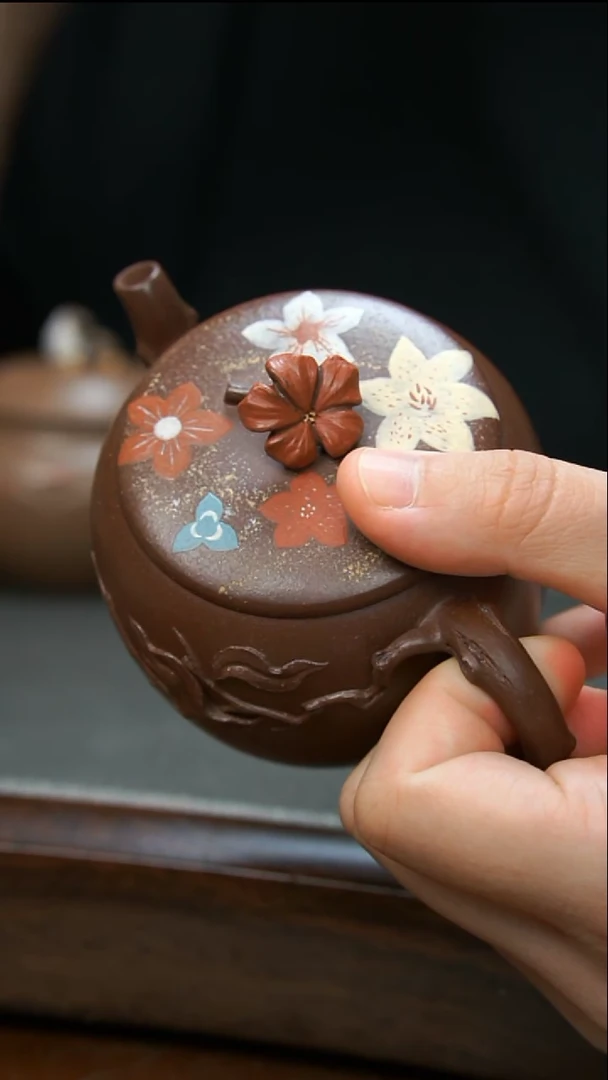 【闪购商品】紫砂茶壶紫泥万花壶