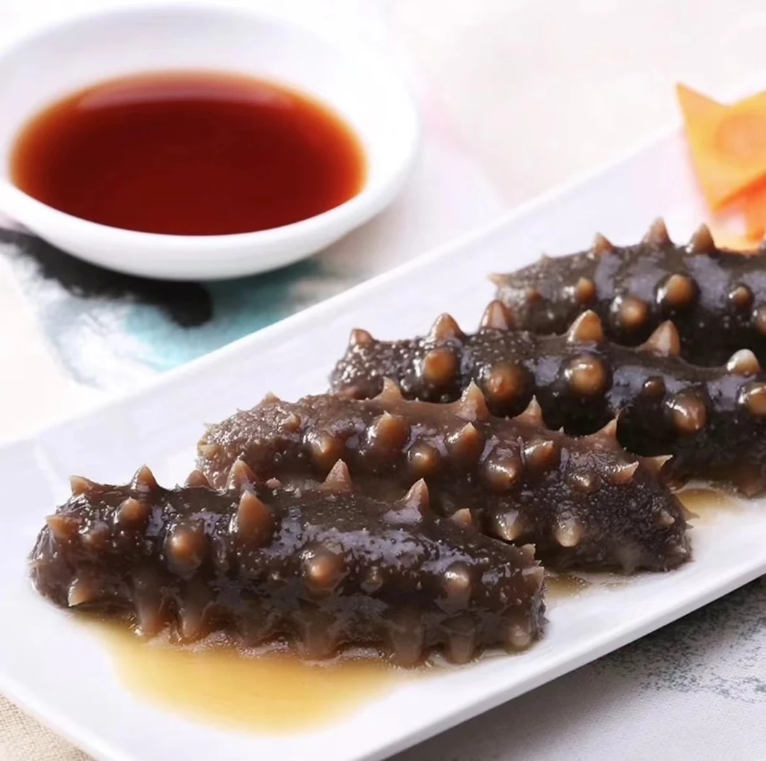 现场挑货大连深海辽参即食海参 软糯Q弹 隔水冷蒸 大连发货