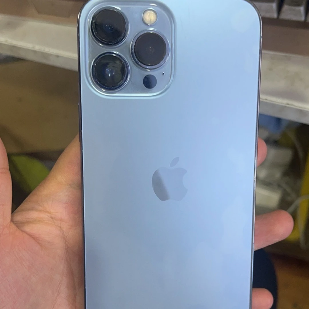 95新 Apple/苹果 苹果13promax蓝色双卡原装远峰蓝零售机