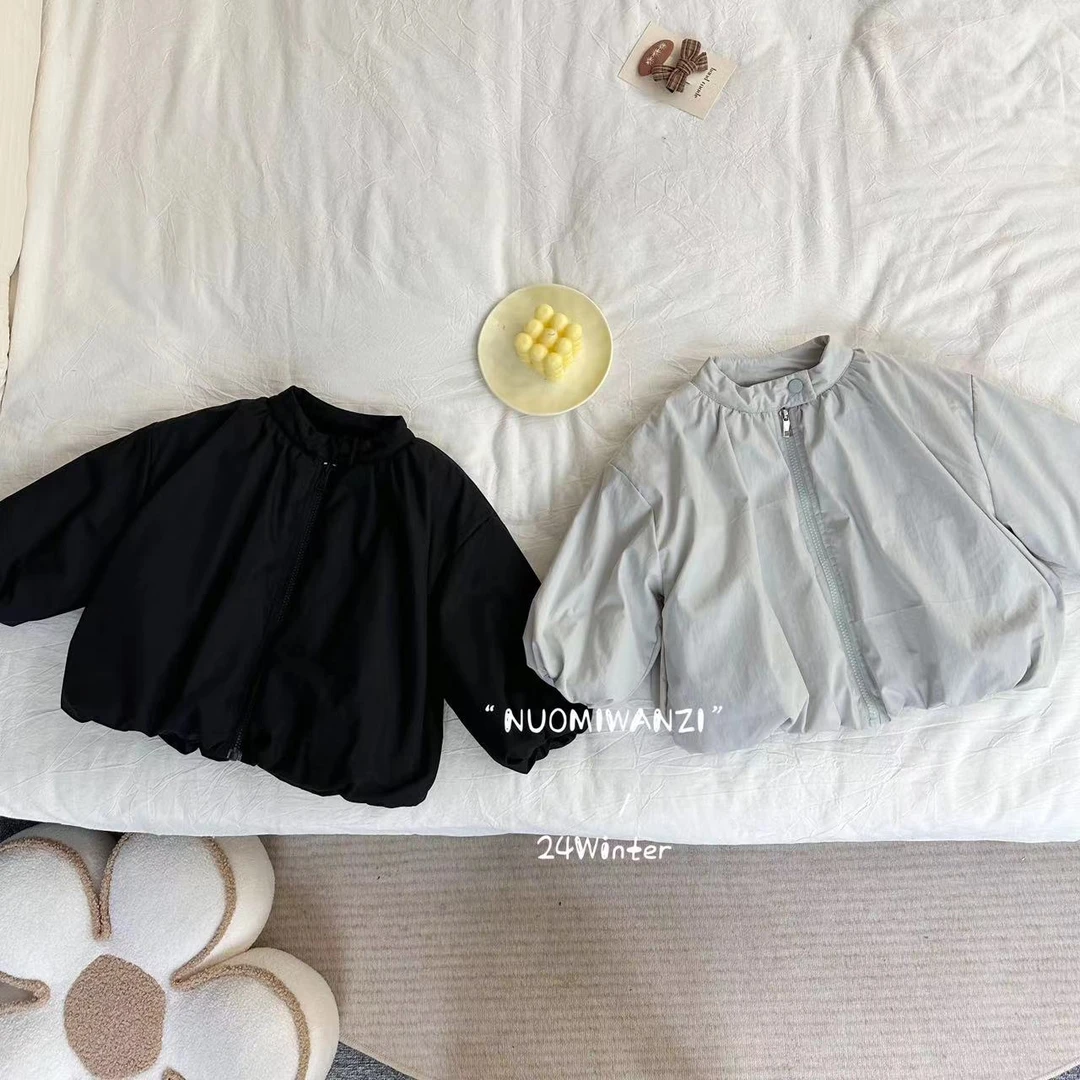 丸子十【现货】儿童韩系百搭花苞棉衣外套（冬款）WZJ-9011