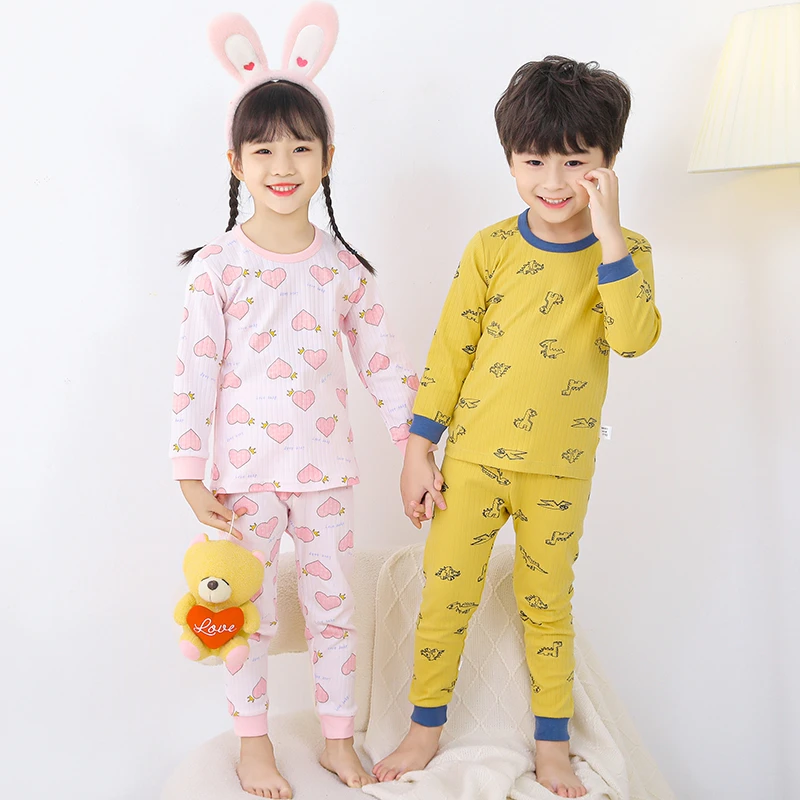 全棉！男/女童 四季可穿~儿童家居套装睡衣童装秋衣秋裤