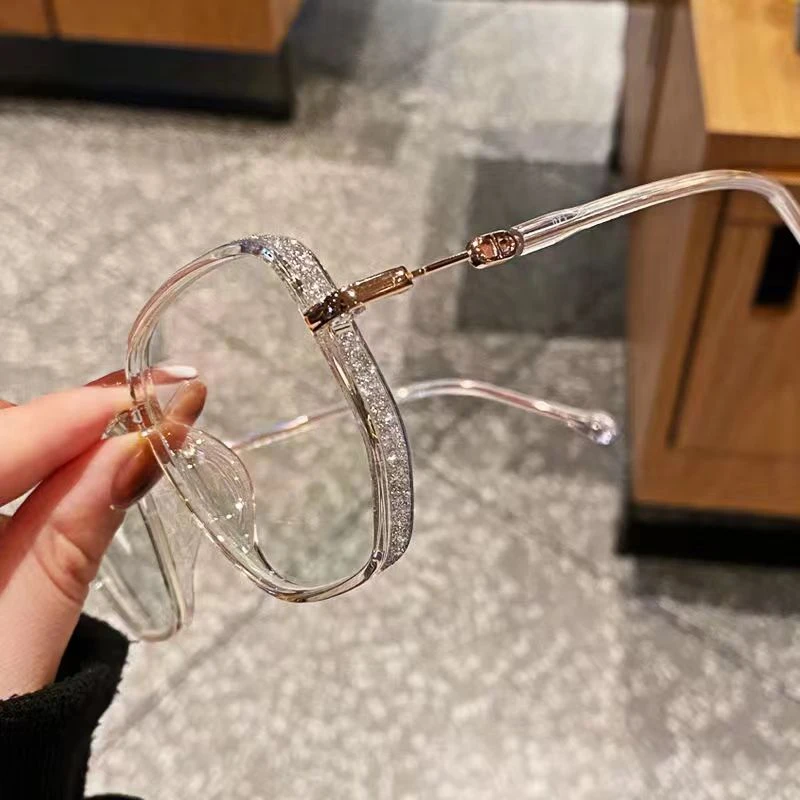 冬天防起雾近视眼镜配有度数变色大框眼镜框架女高颜值防蓝光防雾