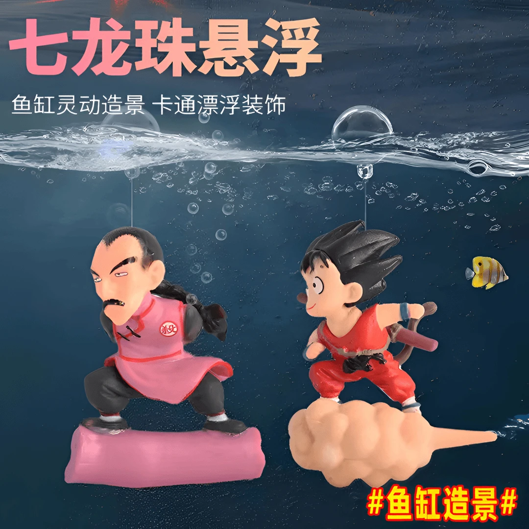悬浮鱼缸造景装饰品潜水员小魔女桃白白悟空摆件漂浮观赏海底世界