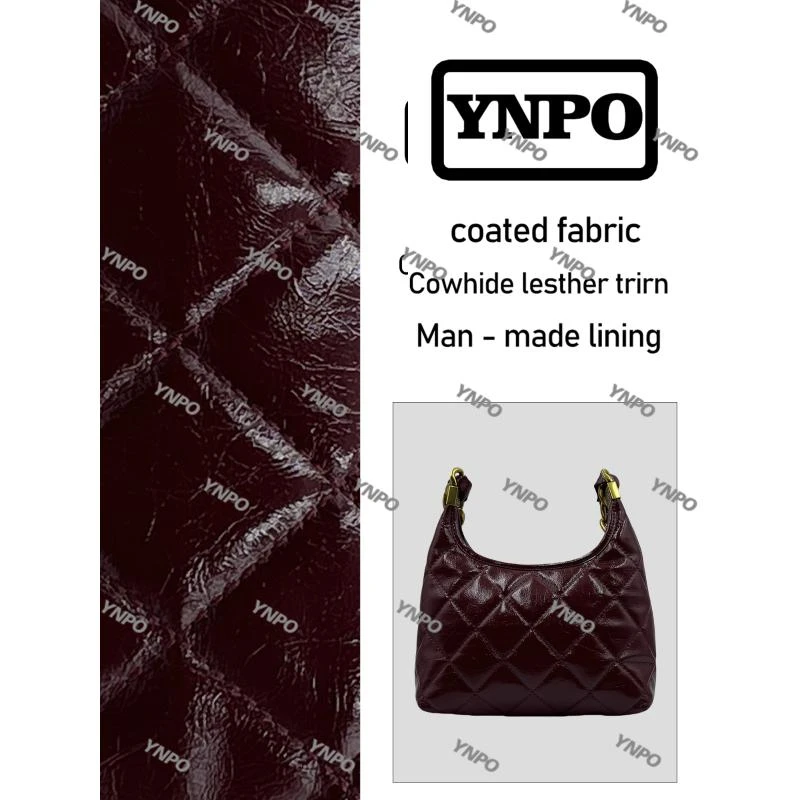 YNPO手工打造真皮女士新款包10668腋下菱格牛红色