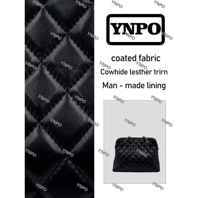 YNPO手工打造真皮女士新款包10782黑色菱格大贝壳