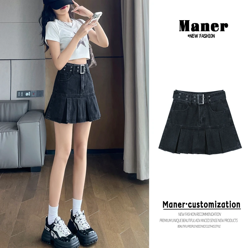 设计感夏季牛仔短裤裙女2025年夏季新款薄款小个子高腰时尚半身裙
