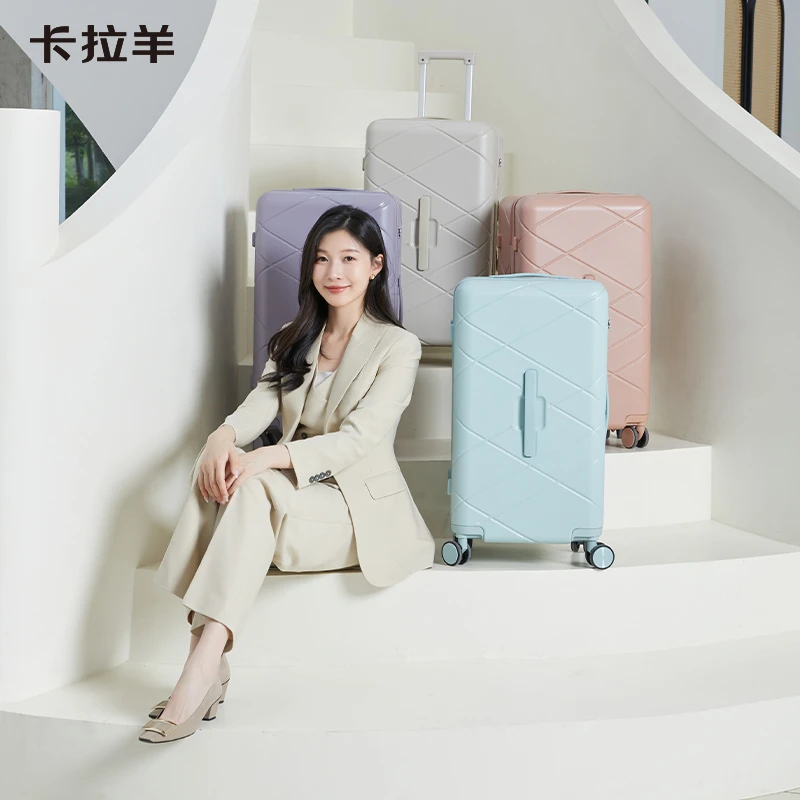 【新品首发】卡拉羊魔方体云朵行李箱大容量20寸拉杆箱登机旅行箱