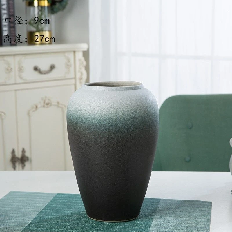 景德镇陶瓷花瓶花盆陶罐鲜花仿真花干花居家客厅插花新中式摆件