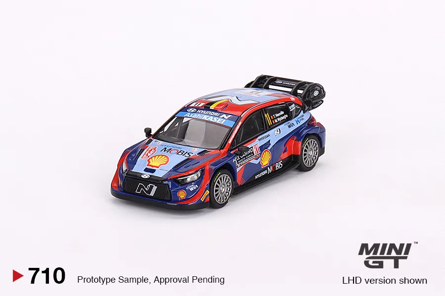 MINIGT 1:64 710号 现代I20 拉力赛 合金汽车模型