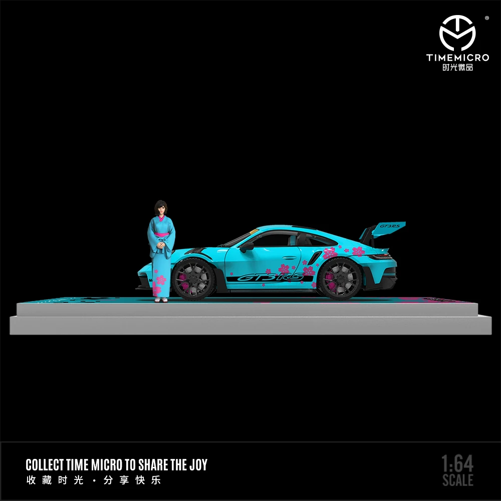 TimeMicro1:64 保时捷992GT3 RS 蓝色樱花