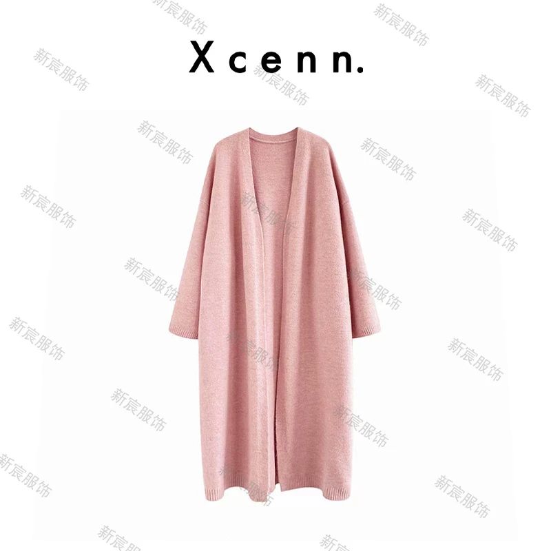 【新宸Xcenn】慵懒风加厚针织开衫春秋长款百搭时尚外套女XC0A0218