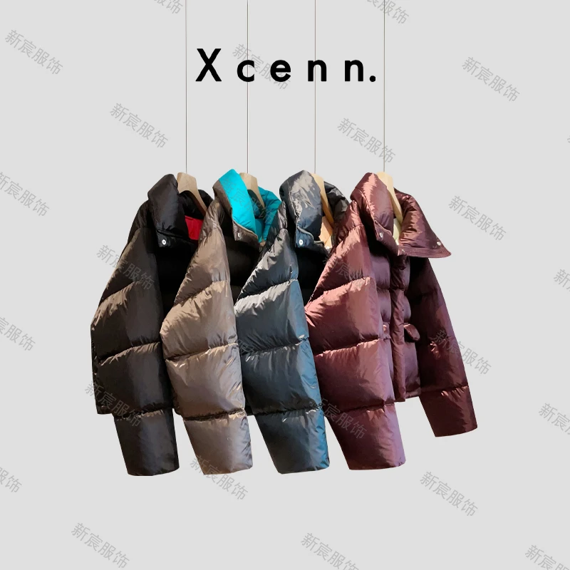 【新宸Xcenn】光泽感撞色羽绒服时尚小短款面包服WYL0A108