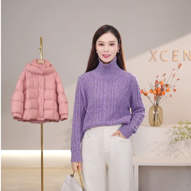 【新宸Xcenn】秋冬季慵懒风百搭时尚麻花纹针织衫Man0A319