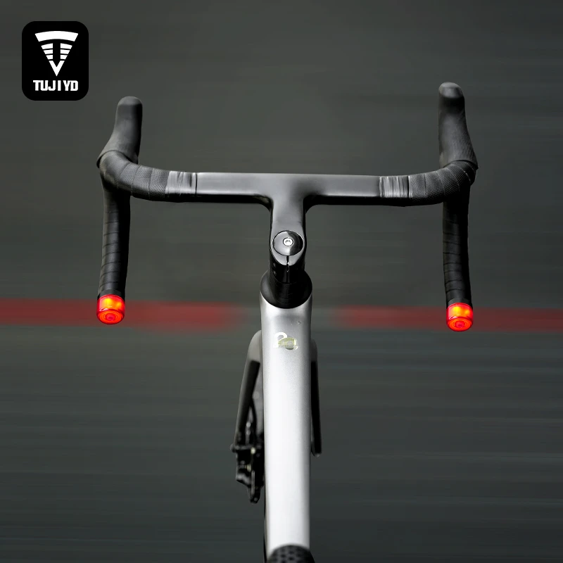 公路车把塞智能刹车感应尾灯续航高亮自行车夜骑灯