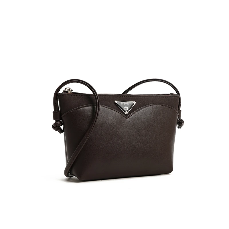 【工厂直销】2024新款棕色拼接反绒手机包女包