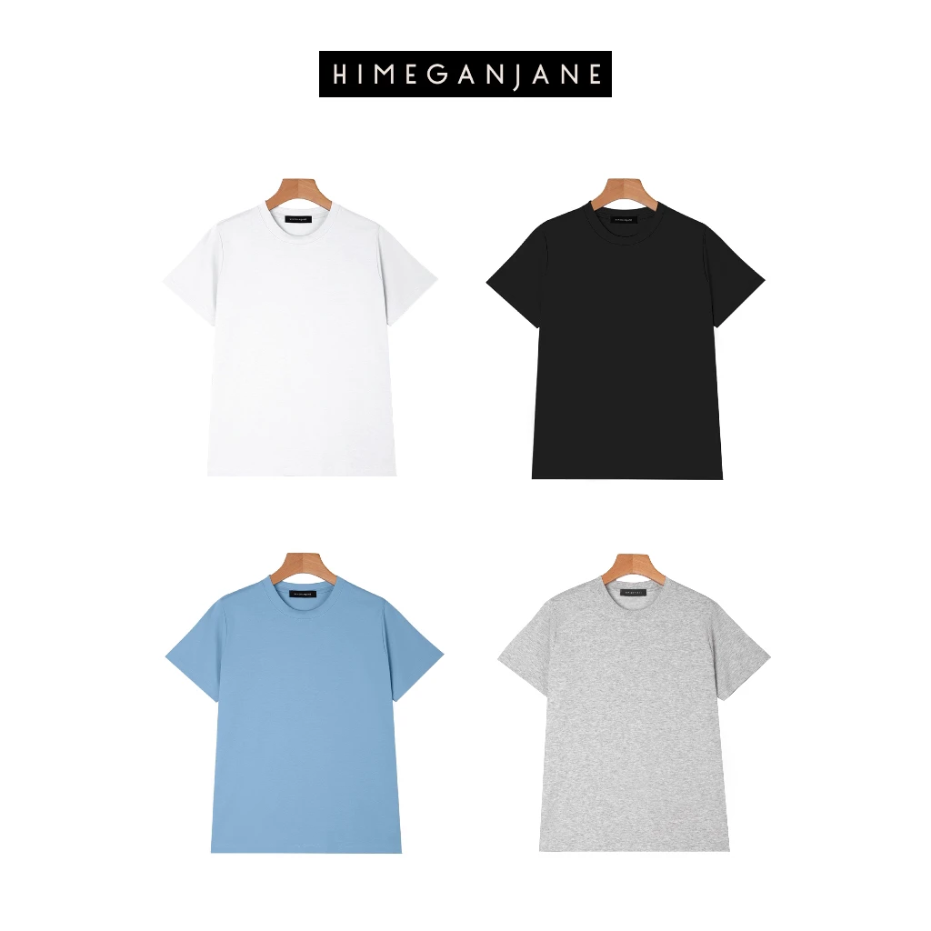 HIMEGANJANE 索罗娜净版T恤男女同款显瘦百搭圆领2409