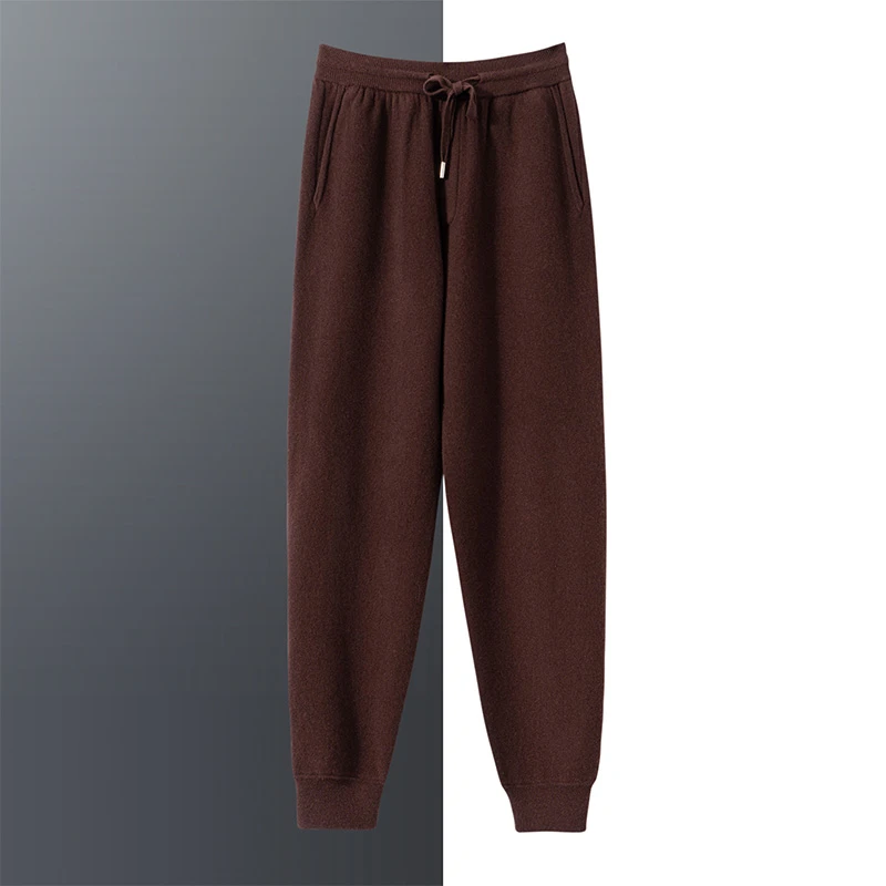 【不议价】男士纯绒650克加厚小脚男款束腿裤时尚休闲针织运动裤