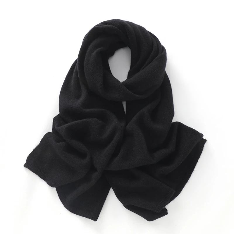 特惠】男女同款纯山羊绒简约百搭保暖时尚情侣长款围脖经典披肩