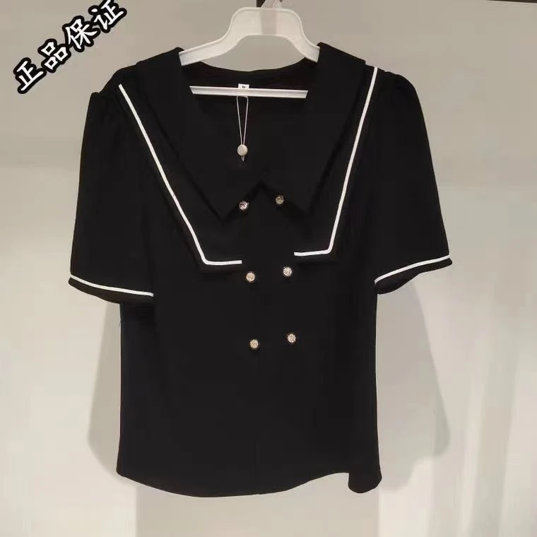 S070 素影2023新款女人味衬衫职场高级微胖轻奢女装时尚小众搭配
