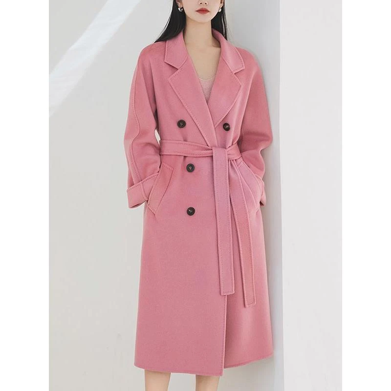 【万达撤柜】14.5微米山羊绒桐乡市濮院双面羊绒大衣毛呢一手货