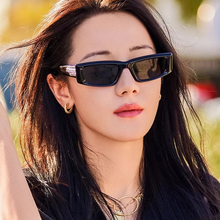 花儿与少年明星同款百搭墨镜女雪地高级感个性长方形GM猫眼太阳镜