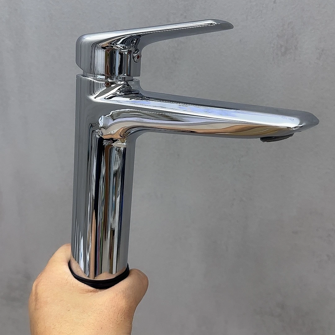 德国新款面盆龙头卫生间单孔全铜冷热水台盆面盆水龙头陶瓷坐式