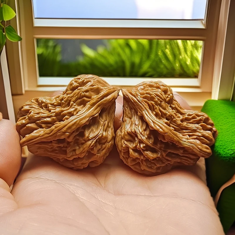 异形麦穗官帽比翼双飞鸟核桃文玩手把件精美雕刻收藏