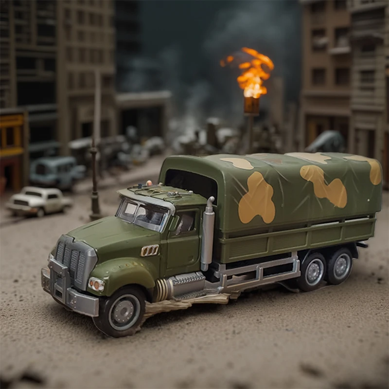 复古1/36解放号车军事合金CA10货物汽车模型运输卡车ABS材质
