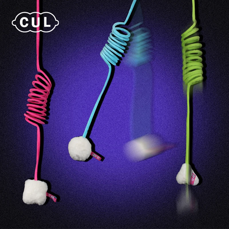 cul/cul猫玩具自嗨解闷神器自娱自乐兔毛弹力球自动逗猫神器
