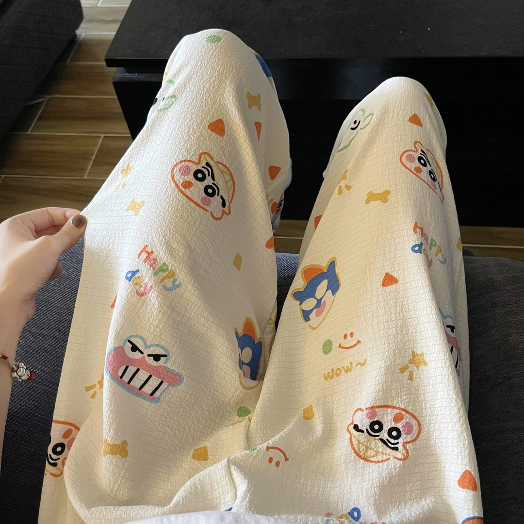 【可爱潮裤】春秋款可爱学生外出高颜值网红女长裤薄款宽松家居睡裤