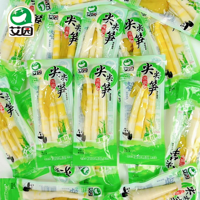 艾园泡椒尖尖笋山椒竹笋脆笋酸辣笋子笋尖新鲜开袋即食小包装零食