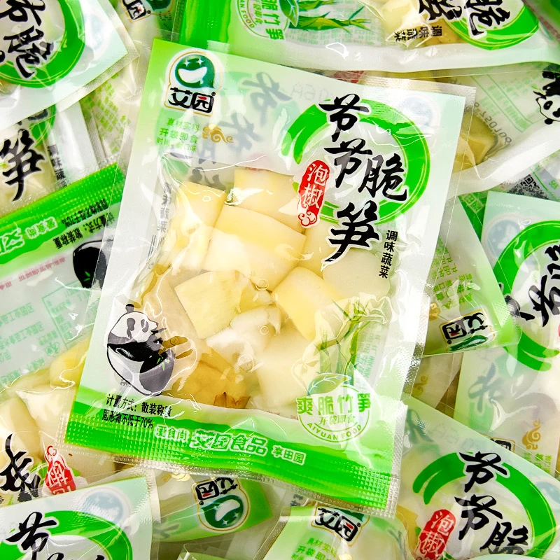 艾园节节脆笋泡椒脆笋开袋即食鲜嫩竹笋小包装散装称重休闲零食