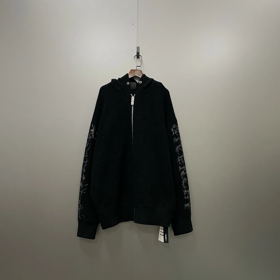 Givenchy 纪梵希 侧边刺绣logo拉链帽衫 L码/95新/公价6699/无配