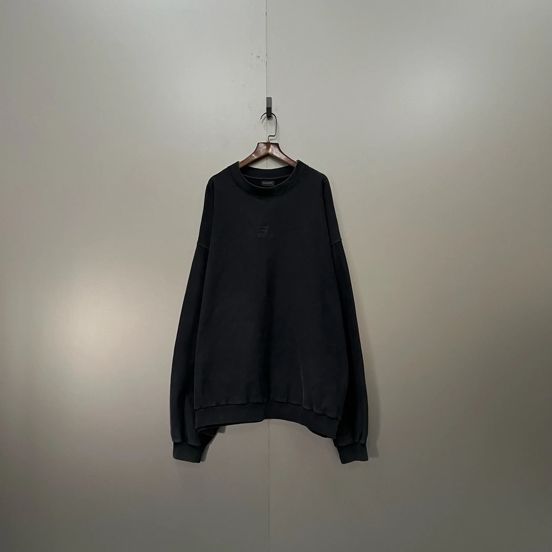 Balenciaga 巴黎世家 黑色双钩刺绣logo卫衣 3码/全新/公价8900/