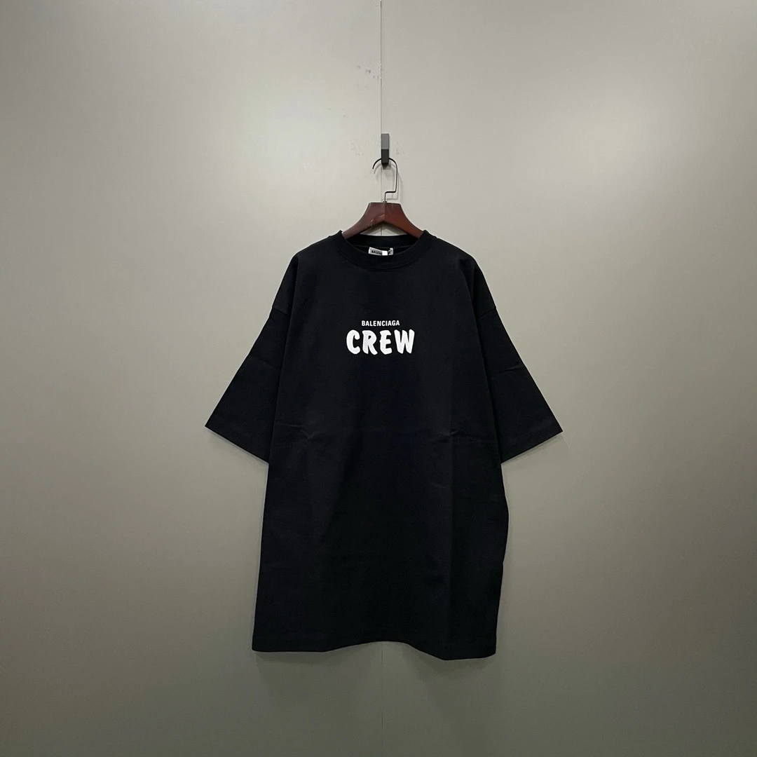 Balenciaga 巴黎世家 CREW 黑色印花短袖 M码/全新/公价4900/吊牌