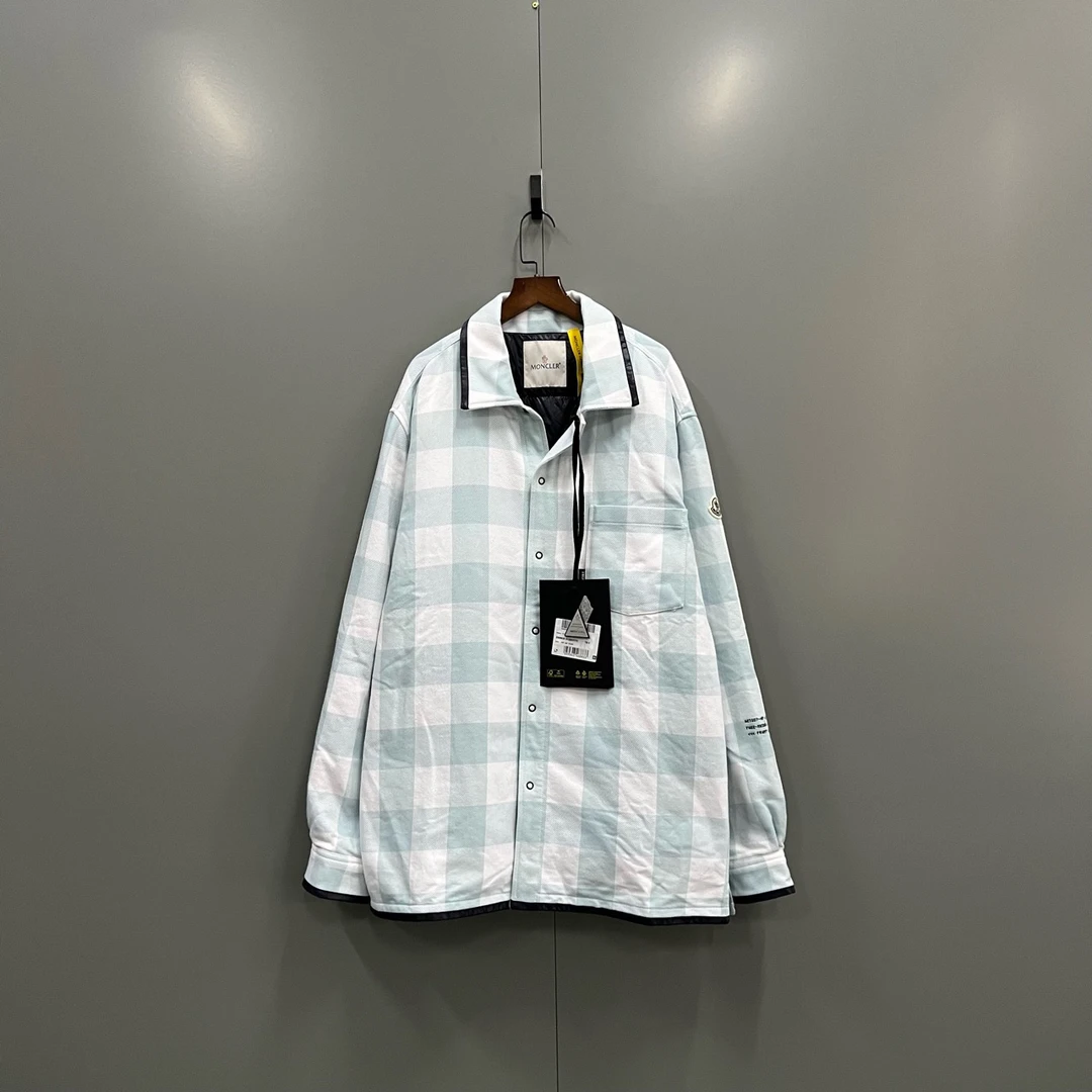 Moncler 蒙口 格纹拼色单排扣衬衫 4码/全新/公价10063/吊牌 fg20